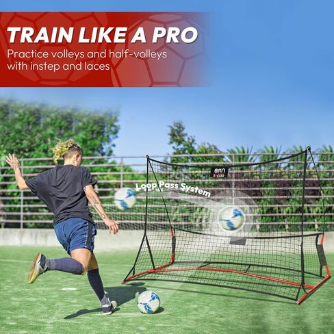 معدات تدريب كرة القدم 2 في 1 A11N - كرة قدم محمولة مقاس 7 أقدام × 5 أقدام، جانب مزدوج لتدريب الفريق أو كرة القدم المنفردة in Kuwait