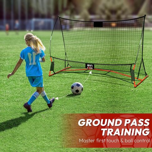 معدات تدريب كرة القدم 2 في 1 A11N - كرة قدم محمولة مقاس 7 أقدام × 5 أقدام، جانب مزدوج لتدريب الفريق أو كرة القدم المنفردة in Kuwait