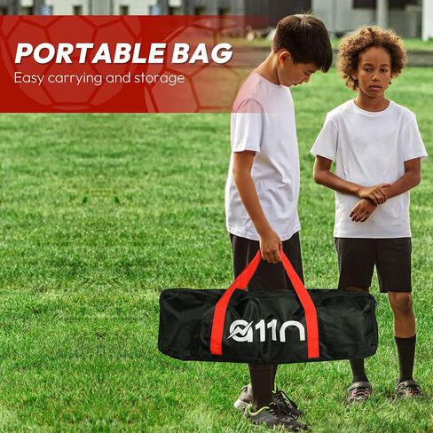 معدات تدريب كرة القدم 2 في 1 A11N - كرة قدم محمولة مقاس 7 أقدام × 5 أقدام، جانب مزدوج لتدريب الفريق أو كرة القدم المنفردة in Kuwait