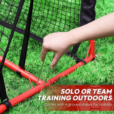 معدات تدريب كرة القدم 2 في 1 A11N - كرة قدم محمولة مقاس 7 أقدام × 5 أقدام، جانب مزدوج لتدريب الفريق أو كرة القدم المنفردة in Kuwait