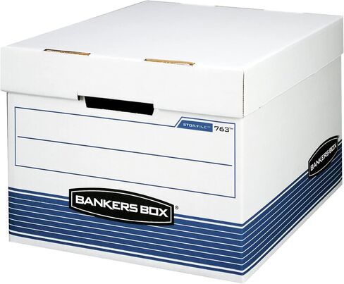 Bankers Box 30-Pack Medium-Duty File Storage Boxes, Letter/Legal, FastFold | Speed through filing with FastFold setup, sturdy stacking, reinforced handles, and dependable document protection. in Saudi Arabia