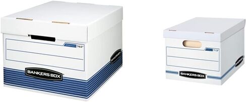 Bankers Box 30-Pack Medium-Duty File Storage Boxes, Letter/Legal, FastFold | Speed through filing with FastFold setup, sturdy stacking, reinforced handles, and dependable document protection. in Saudi Arabia