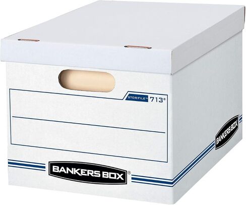 Bankers Box 30-Pack Medium-Duty File Storage Boxes, Letter/Legal, FastFold | Speed through filing with FastFold setup, sturdy stacking, reinforced handles, and dependable document protection. in Saudi Arabia