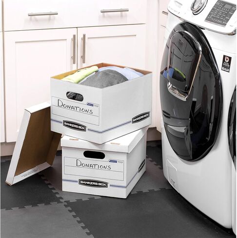 Bankers Box 30-Pack Medium-Duty File Storage Boxes, Letter/Legal, FastFold | Speed through filing with FastFold setup, sturdy stacking, reinforced handles, and dependable document protection. in Saudi Arabia