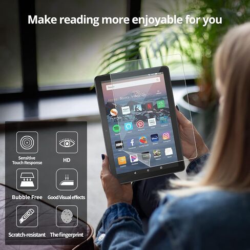 [2 Pack] Anti Glare Screen Protector for All-New Fire HD 10 Tablet/Kids Fire HD 10/ Fire HD 10 Plus 10.1 Inch (11th Generation 2021 Release),HD Clear Screen Protector Film (Anti Fingerprint)(Matte) in Kuwait