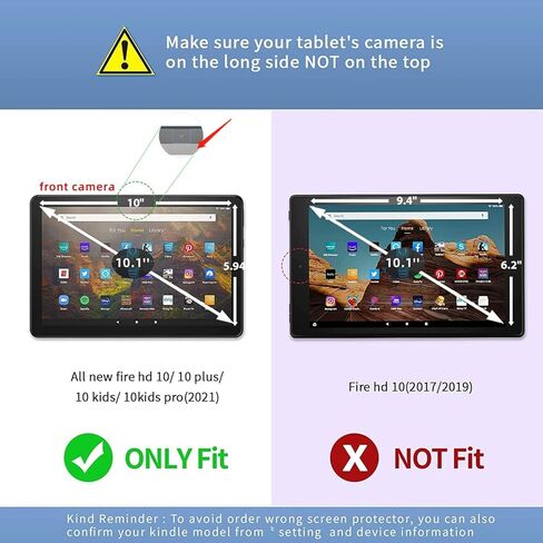 [2 Pack] Anti Glare Screen Protector for All-New Fire HD 10 Tablet/Kids Fire HD 10/ Fire HD 10 Plus 10.1 Inch (11th Generation 2021 Release),HD Clear Screen Protector Film (Anti Fingerprint)(Matte) in Kuwait