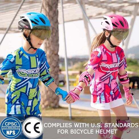 Toddler Bike Helmet, Adjustable Helmet for Kids and Youth with Detachable Magnetic Goggles, Bicycle Cycling Skate Scooter Skateboard Helmet for Boys and Girls in Saudi Arabia