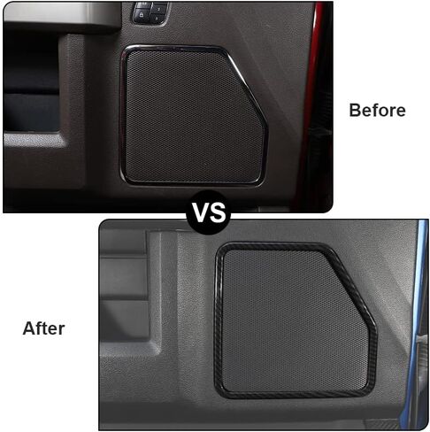 Linskip Audio Door Speaker Rings Compatible with Ford F-150 2015 2016 2017 2018 2019 2020, F150 Audio Door Speaker Trim, F150 Interior Accessories(Black Wood Grain) in Saudi Arabia