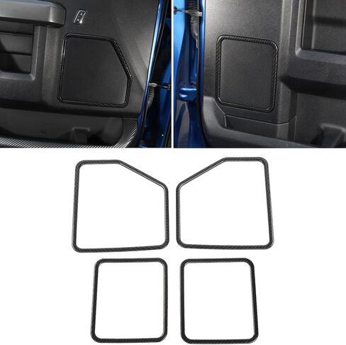 Linskip Audio Door Speaker Rings Compatible with Ford F-150 2015 2016 2017 2018 2019 2020, F150 Audio Door Speaker Trim, F150 Interior Accessories(Black Wood Grain) in Saudi Arabia