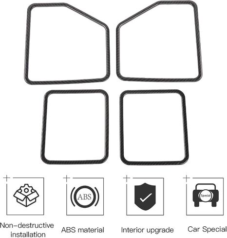 Linskip Audio Door Speaker Rings Compatible with Ford F-150 2015 2016 2017 2018 2019 2020, F150 Audio Door Speaker Trim, F150 Interior Accessories(Black Wood Grain) in Saudi Arabia
