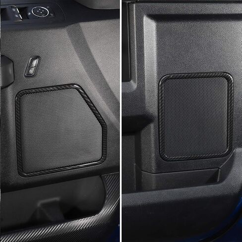 Linskip Audio Door Speaker Rings Compatible with Ford F-150 2015 2016 2017 2018 2019 2020, F150 Audio Door Speaker Trim, F150 Interior Accessories(Black Wood Grain) in Saudi Arabia