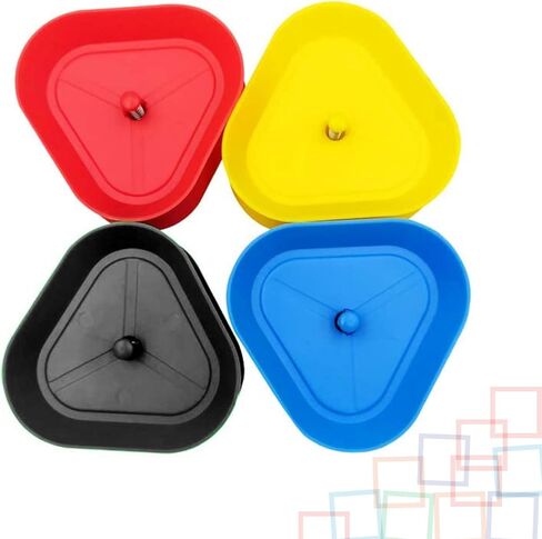 حامل حر اليدين على شكل مثلث لأوراق اللعب. صينية حامل بطاقات الألعاب مثالية للأطفال كبار السن، كاناستا، أونو، بوكر، الأطفال الكبار. الربيع التلقائي. زوايا مدورة. in Kuwait