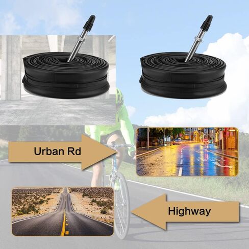 2 حزمة 700x32C/35C/38C/40C الدراجة الداخلية أنابيب بريستا صمام 48 مللي متر 700C الطريق دراجة أنابيب مع 2 عتلات الإطارات in Saudi Arabia