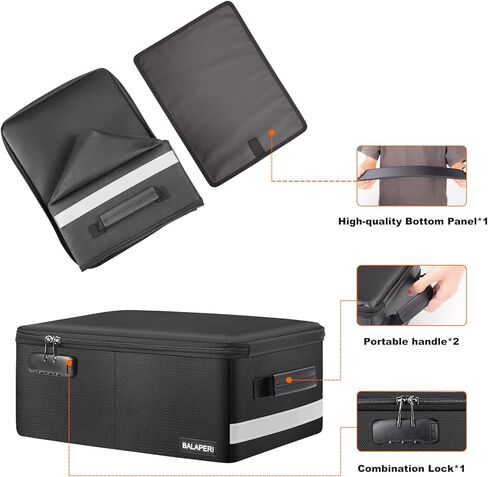 صندوق تخزين الصور مع قفل، صندوق منظم صور مقاوم للحريق مع 16 حقيبة متعددة الألوان مقاس 4 × 6 بوصة، صندوق تخزين صور قابل للطي مع مقبض للألبومات وملصقات وبطاقات الطوابع in Kuwait