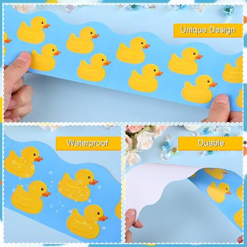 3 Rolls of Duck Bulletin Board Borders, Scalloped Classroom Borders, Quack Welcome Back Butterfly Frog Pattern Border Trim Stickers for Back to School Kindergarten Home Decor in Saudi Arabia
