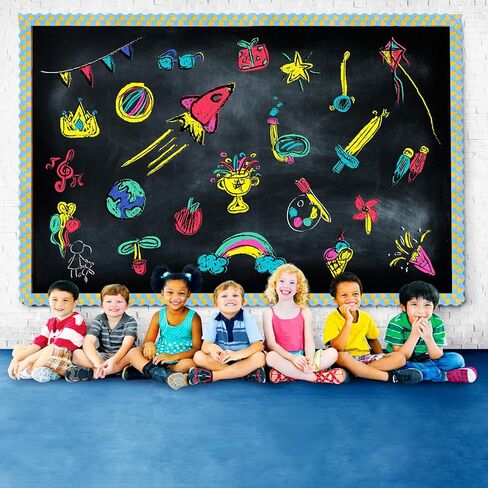 3 Rolls of Duck Bulletin Board Borders, Scalloped Classroom Borders, Quack Welcome Back Butterfly Frog Pattern Border Trim Stickers for Back to School Kindergarten Home Decor in Saudi Arabia