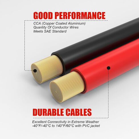 ZESUPER Heavy Duty Booster Jumper Cables Car Cables 3000AMP 1 Guage 20Ft, Emergency Start Line for Car Van Truck with Carry Bag (3000AMP) in Saudi Arabia