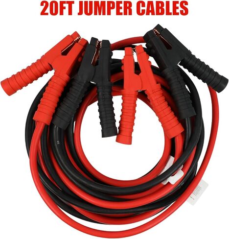 ZESUPER Heavy Duty Booster Jumper Cables Car Cables 3000AMP 1 Guage 20Ft, Emergency Start Line for Car Van Truck with Carry Bag (3000AMP) in Saudi Arabia