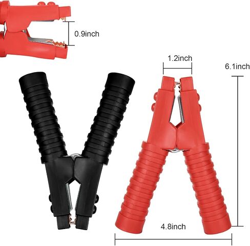 8 Pcs 500A Battery Jumper Cable Clamps, Heavy Duty Copper Clips Battery Charging Connector Kit, Car Jumper Cable Ends for Car Auto Vehicle in Saudi Arabia