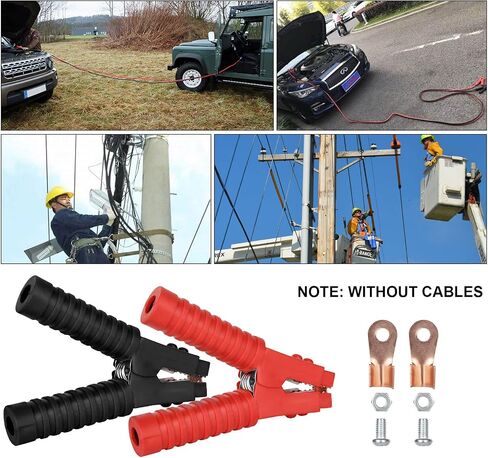8 Pcs 500A Battery Jumper Cable Clamps, Heavy Duty Copper Clips Battery Charging Connector Kit, Car Jumper Cable Ends for Car Auto Vehicle in Saudi Arabia