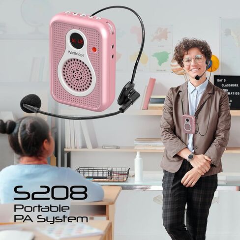 Mini Voice Amplifier with Headset Microphone Wired Portable Bluetooth Speaker Rechargeable Pa System Personal Amplifier for Teachers, Tour Guides, Coaches, Elders, etc in Saudi Arabia