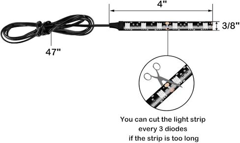 CZC AUTO 6 LED شريط ضوء كهرماني للوحة ترخيص احتياطية لإشارة الانعطاف للدراجات النارية، قطعتان 12 فولت 6-5050-SMD شريط إضاءة مرن أصفر مقاوم للماء عالمي للدراجات النارية ATV UTV سكوتر دراجة in Kuwait