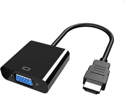 HDMI to VGA, Gold-Plated HDMI to VGA Adapter, Male to Female for Computer, Desktop, Laptop, PC, Monitor, Projector, HDTV, Chromebook, Raspberry Pi, Roku, Xbox and More in Saudi Arabia