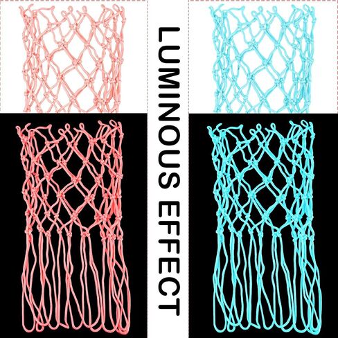 2pcs Luminous Basketball Net, Nightlight Basketball Net, Durable Replacement Basketball Net for Indoor and Outdoor (2 Colors) in Saudi Arabia