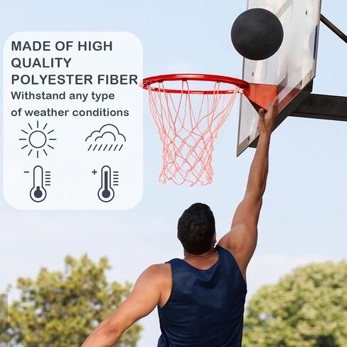 2pcs Luminous Basketball Net, Nightlight Basketball Net, Durable Replacement Basketball Net for Indoor and Outdoor (2 Colors) in Saudi Arabia