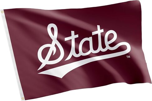 Desert Cactus Mississippi State University Flag Bulldogs MSU Flags Banners 100% Polyester Indoor Outdoor 3x5 Flag (Style Z) in Saudi Arabia