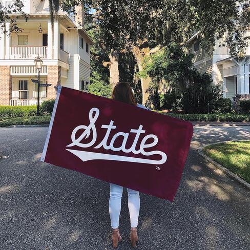 Desert Cactus Mississippi State University Flag Bulldogs MSU Flags Banners 100% Polyester Indoor Outdoor 3x5 Flag (Style Z) in Saudi Arabia