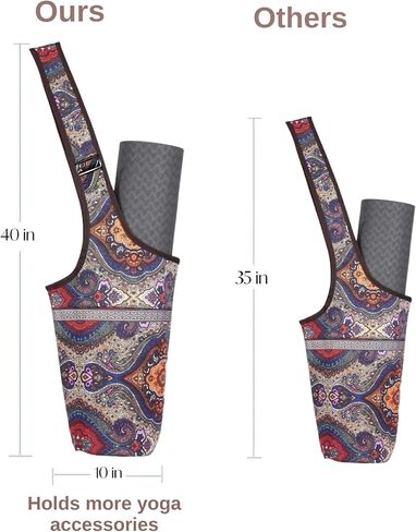Yoga Mat Bag Adjustable Strap Large Size Pocket and Zipper Pocket Fit Most Size Mats in Kuwait