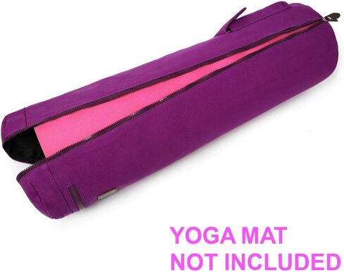 Yoga Mat Bag,Full-zip Exercise Yoga Mat Carrier Bag - Double Storage Pocket,Easy Access Zipper, Adjustable Shoulder Strap and Handle,Fits Most Mats in Saudi Arabia