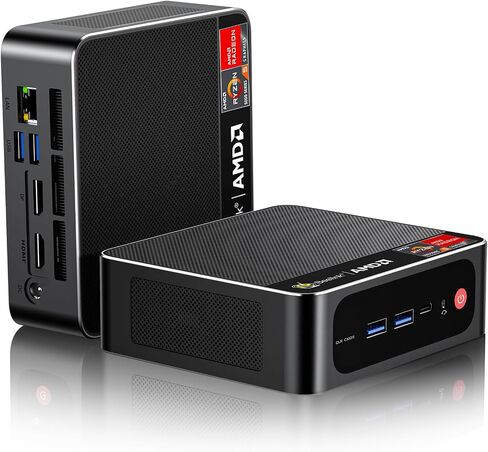 كمبيوتر صغير Beelink AMD Ryzen 7 5700U يصل إلى 4.3 جيجا هرتز، 32 جيجا DDR4 1 تيرابايت NVME 2280 SSD كمبيوتر صغير، WiFi6/BT5.2، كمبيوتر مكتبي صغير بشاشة ثلاثية 4K in Kuwait