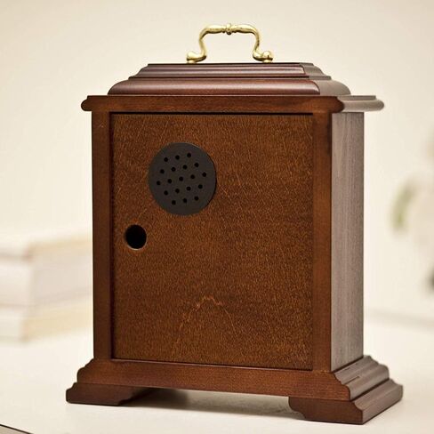 ساعة Howard Miller Medford Mantel Clock 612-481 - لمسة نهائية من الكرز وندسور، قوس إنجليزي كلاسيكي، مقبض بلمسة نهائية من النحاس، حركة كوارتز مزدوجة الرنين in Saudi Arabia