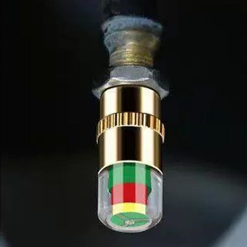 Carreno 4pcs New Car All Copper Material Tire Pressure Caps 35 PSI 2.4 Bar TPMS Tire Pressure Monitor Sensor Indicator 3 Color Eye Alert in Saudi Arabia