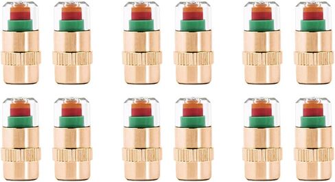 Carreno 4pcs New Car All Copper Material Tire Pressure Caps 35 PSI 2.4 Bar TPMS Tire Pressure Monitor Sensor Indicator 3 Color Eye Alert in Saudi Arabia