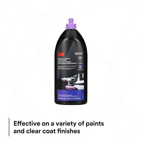 3M Perfect-It Random Orbital Polish, 34134, 1 Quart, Fast Cutting Polisher for Automotive Buffing & Polishing, High-Gloss Finish in Saudi Arabia