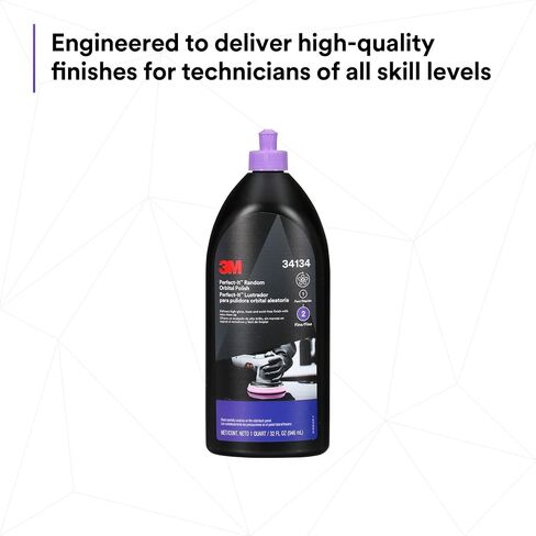 3M Perfect-It Random Orbital Polish, 34134, 1 Quart, Fast Cutting Polisher for Automotive Buffing & Polishing, High-Gloss Finish in Saudi Arabia
