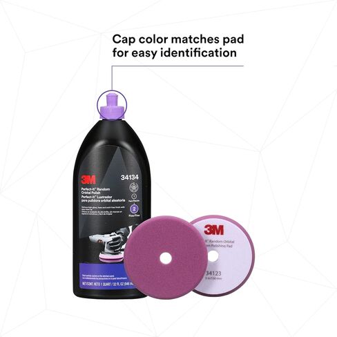 3M Perfect-It Random Orbital Polish, 34134, 1 Quart, Fast Cutting Polisher for Automotive Buffing & Polishing, High-Gloss Finish in Saudi Arabia