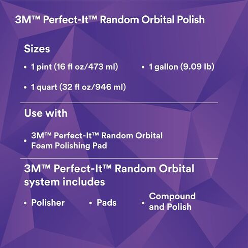3M Perfect-It Random Orbital Polish, 34134, 1 Quart, Fast Cutting Polisher for Automotive Buffing & Polishing, High-Gloss Finish in Saudi Arabia