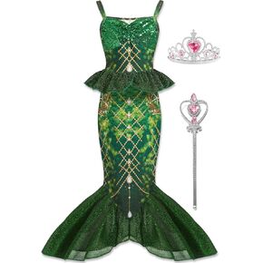 ارتداء Mermaid for Girls.including a Crown و Scepter ، هدية عيد ميلاد رائعة للفتيات.