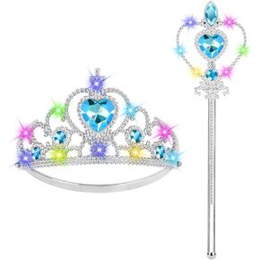 Vicloon 2pcs تضيء الأميرة وليز واندز ، وملابس الأميرة إكسسوارات لفتيات صغيرات عيد ميلاد عيد الميلاد in Kuwait