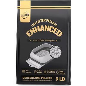 Enhanced Cat Litter Pellets 9 lbs, Long-Lasting Odor Control, Generic Litter Pellets Refills Exclusively for Dual-Layer Litter Box Systems, Zeolite, Non-climping, Not Low-Tracking