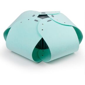 Cat Tunnel for Indoor Cats Interactive Detachable Washable Play Tunnel Soft Felt Donut House with Interactive Toy for Kittens with 5-Petal Flower Design(Sky Cyan)