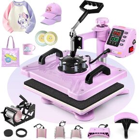 Akeydiy Heat Press ، 8 in 1 tshirt Machine 15 "x12" 360 ° Swing Away Digital Industrial That Machine ، Multifunical تسامي آلة الضغط على القمصان/القدح/الغطاء/اللوحة/DIY