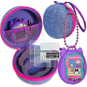 غلاف السيليكون وحالة حمل لـ Tamagotchi Uni التفاعلية للحيوانات الأليفة الافتراضية ، واقي الشاشة لـ Tamagotchi Uni Digital Pet (Pink)