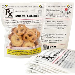 Funny RX Prescription Cookie Bags (Empty) – Nurse Gifts, Nurses Week Gifts, Doctor, Pharmacist, Technician, Nursing Student Gifts – PA Week, Nurse Graduation, Medical Party Favors (10 Pack) in Kuwait