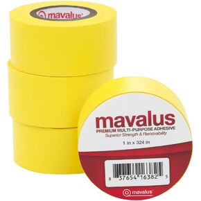 شريط Mavalus 1 "عريض x 324" 4 عبوات - أصفر