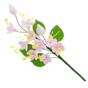 Global Sugar Art Cherry Blossom Sugar Cake Flowers Spray, Pink, 1 Count by Chef Alan Tetreault
